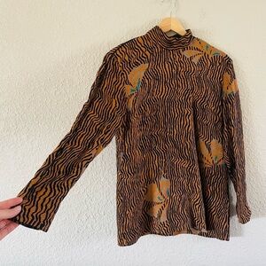 Vintage Silk Mockneck Blouse